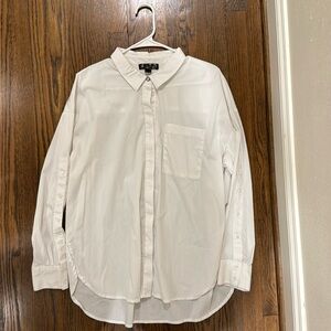 Renuar white button down with crystal heart detail